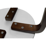 Noble Myra Bentwood Stool- Mocha Walnut/Beige