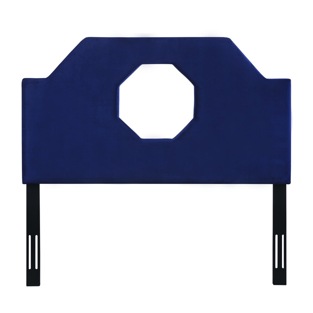 Noctis King Headboard in Navy Velvet