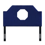 Noctis King Headboard in Navy Velvet
