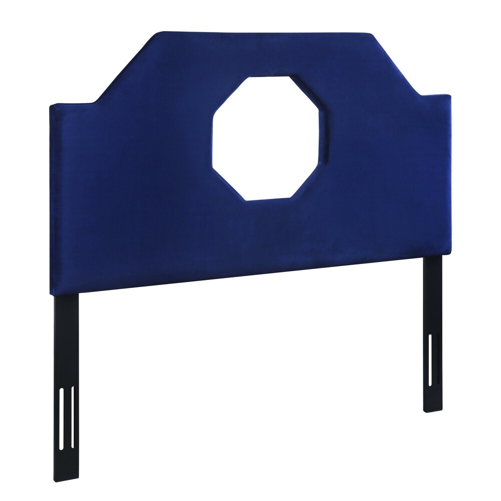 Noctis King Headboard in Navy Velvet