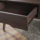 Noemi Mid Century Modern Rectangular Wood Coffee Table with Drawers by Christopher Knight Home