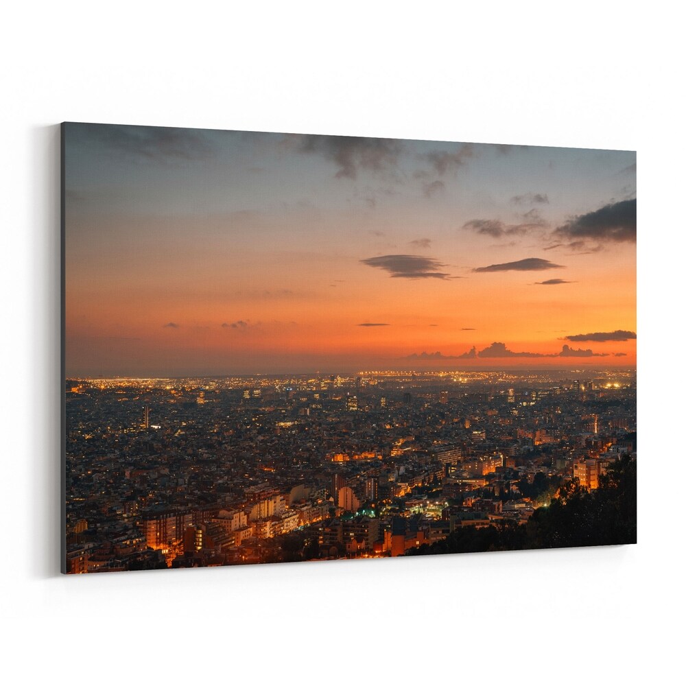 Noir Gallery Barcelona Spain Urban Landscape Canvas Wall Art Print