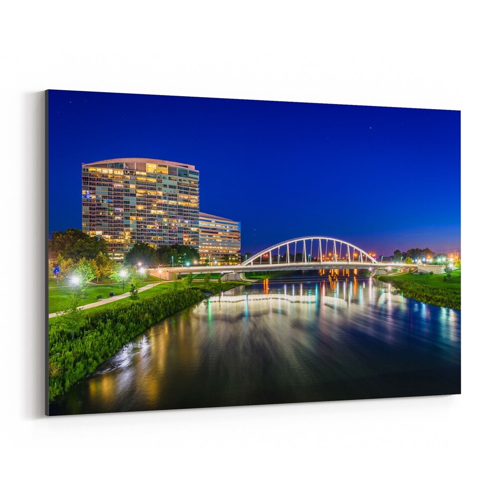 Noir Gallery Columbus, Ohio Bridge Photo Canvas Wall Art Print