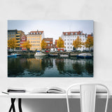 Noir Gallery Copenhagen Denmark Autumn Canal Canvas Wall Art Print