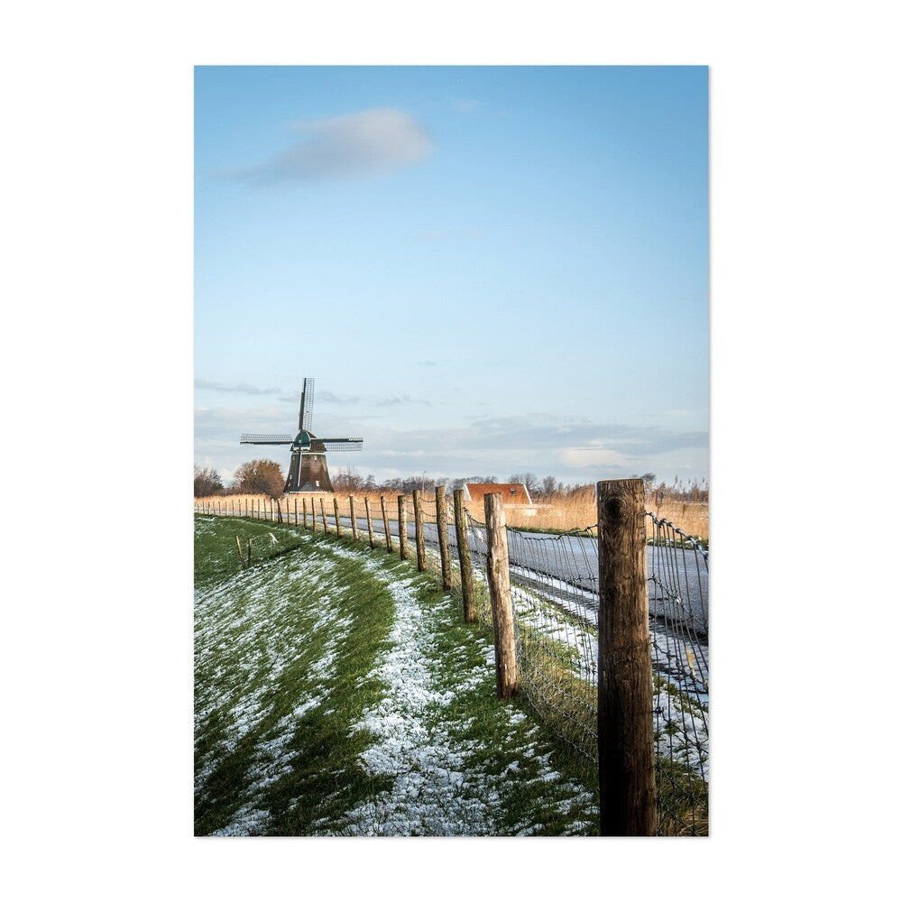 Noir Gallery Dutch Windmill Netherlands Unframed Art Print/Poster