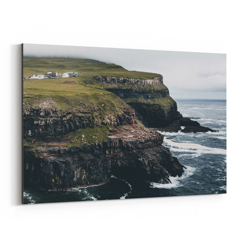Noir Gallery Faroe Islands Landscape Nature Canvas Wall Art Print