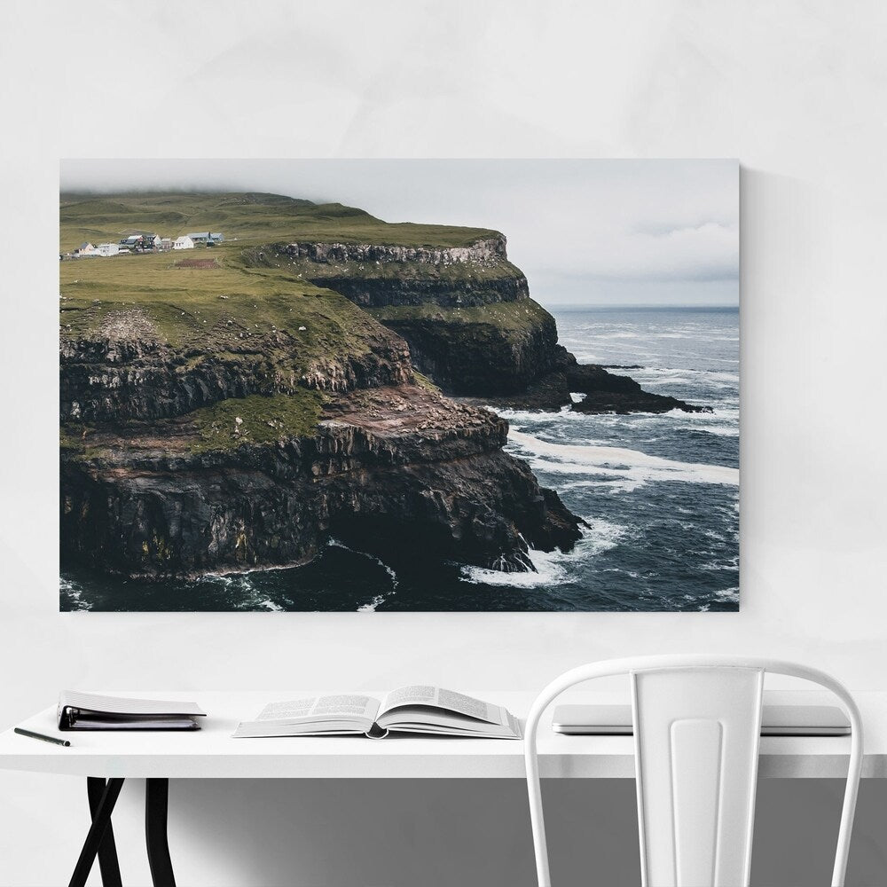 Noir Gallery Faroe Islands Landscape Nature Canvas Wall Art Print