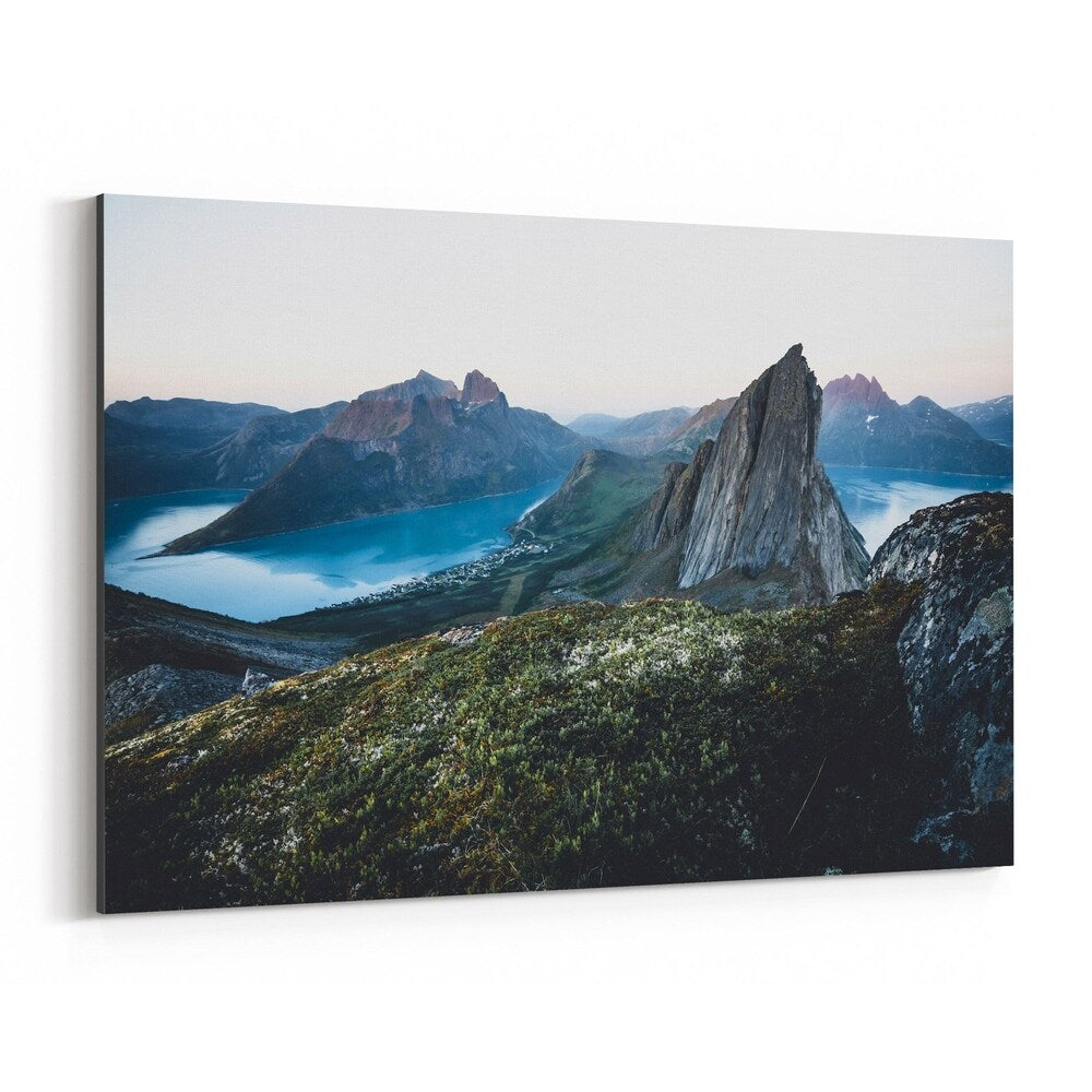 Noir Gallery Fjordgard Senja Norway Landscape Canvas Wall Art Print