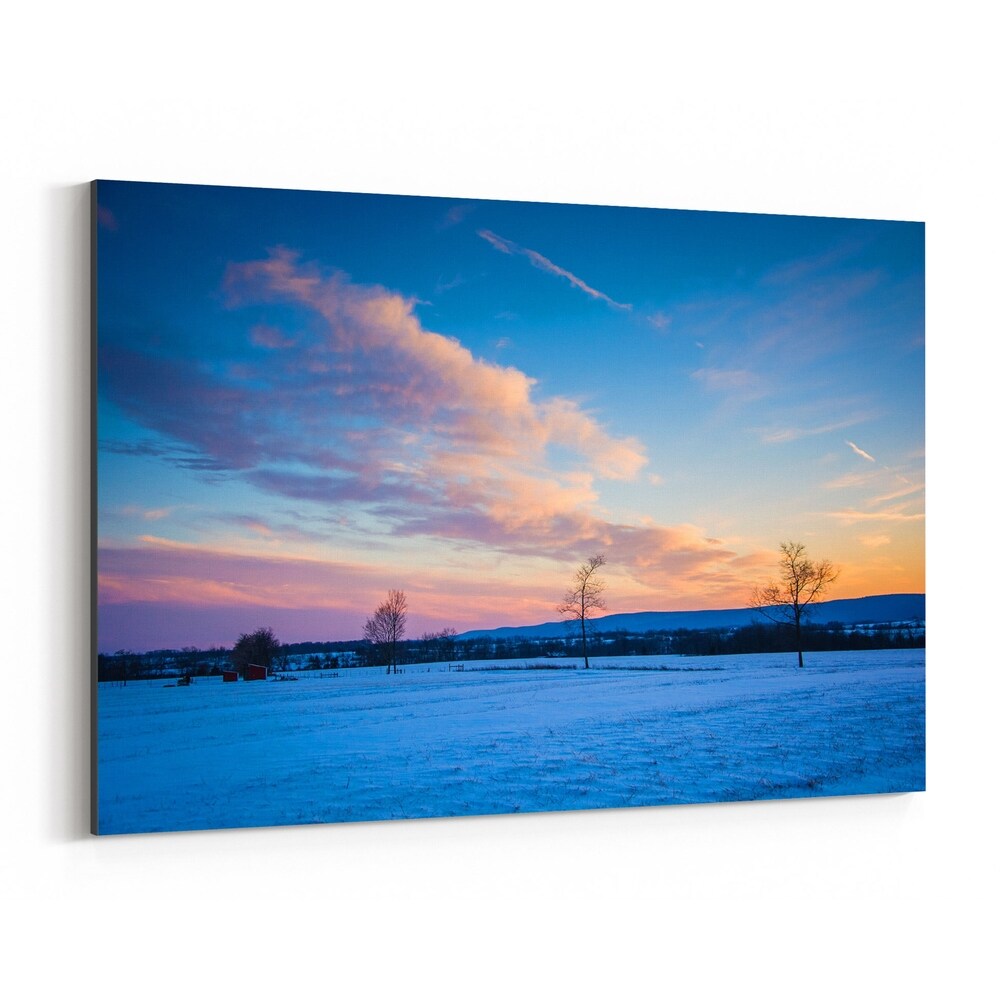 Noir Gallery Frederick Maryland Winter Sunset Canvas Wall Art Print