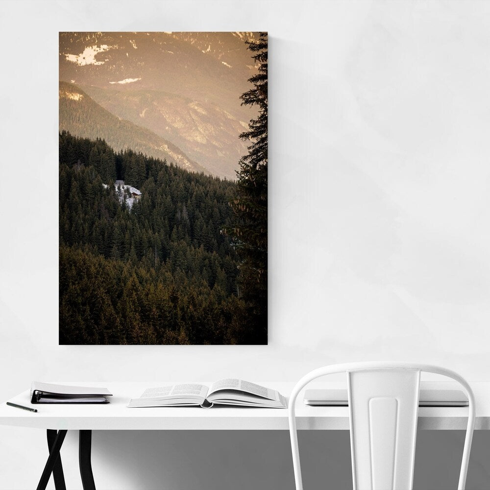 Noir Gallery French Alps Mountains Winter Unframed Art Print/Poster