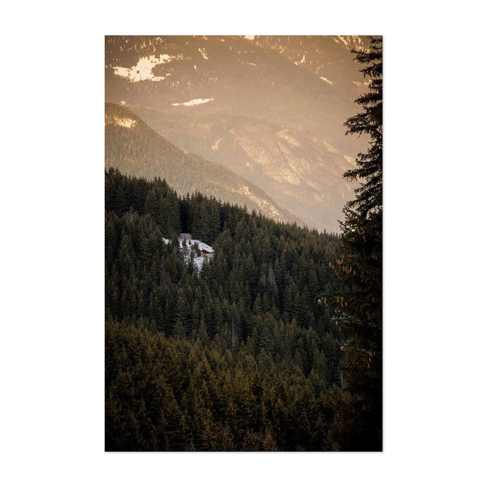Noir Gallery French Alps Mountains Winter Unframed Art Print/Poster