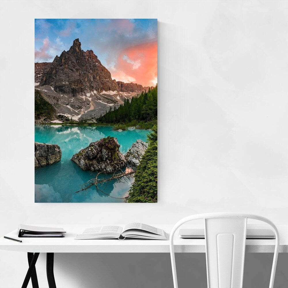 Noir Gallery Lago di Sorapis Belluno Italy Canvas Wall Art Print
