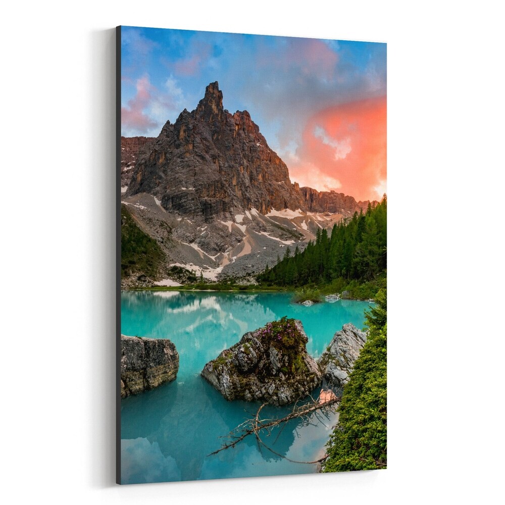 Noir Gallery Lago di Sorapis Belluno Italy Canvas Wall Art Print
