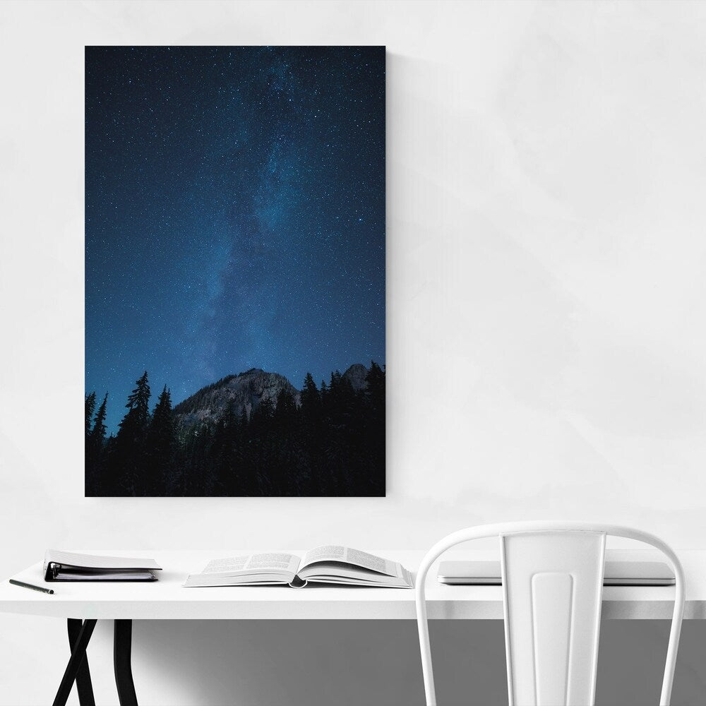 Noir Gallery Milky Way Night Sky Astronomy Canvas Wall Art Print