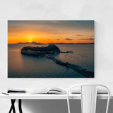 Noir Gallery Naples Italy Coastal Island Canvas Wall Art Print