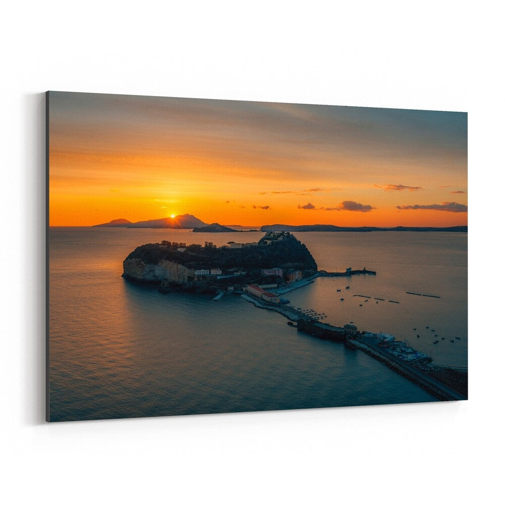 Noir Gallery Naples Italy Coastal Island Canvas Wall Art Print