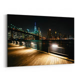 Noir Gallery New York Brooklyn Bridge Skyline Canvas Wall Art Print