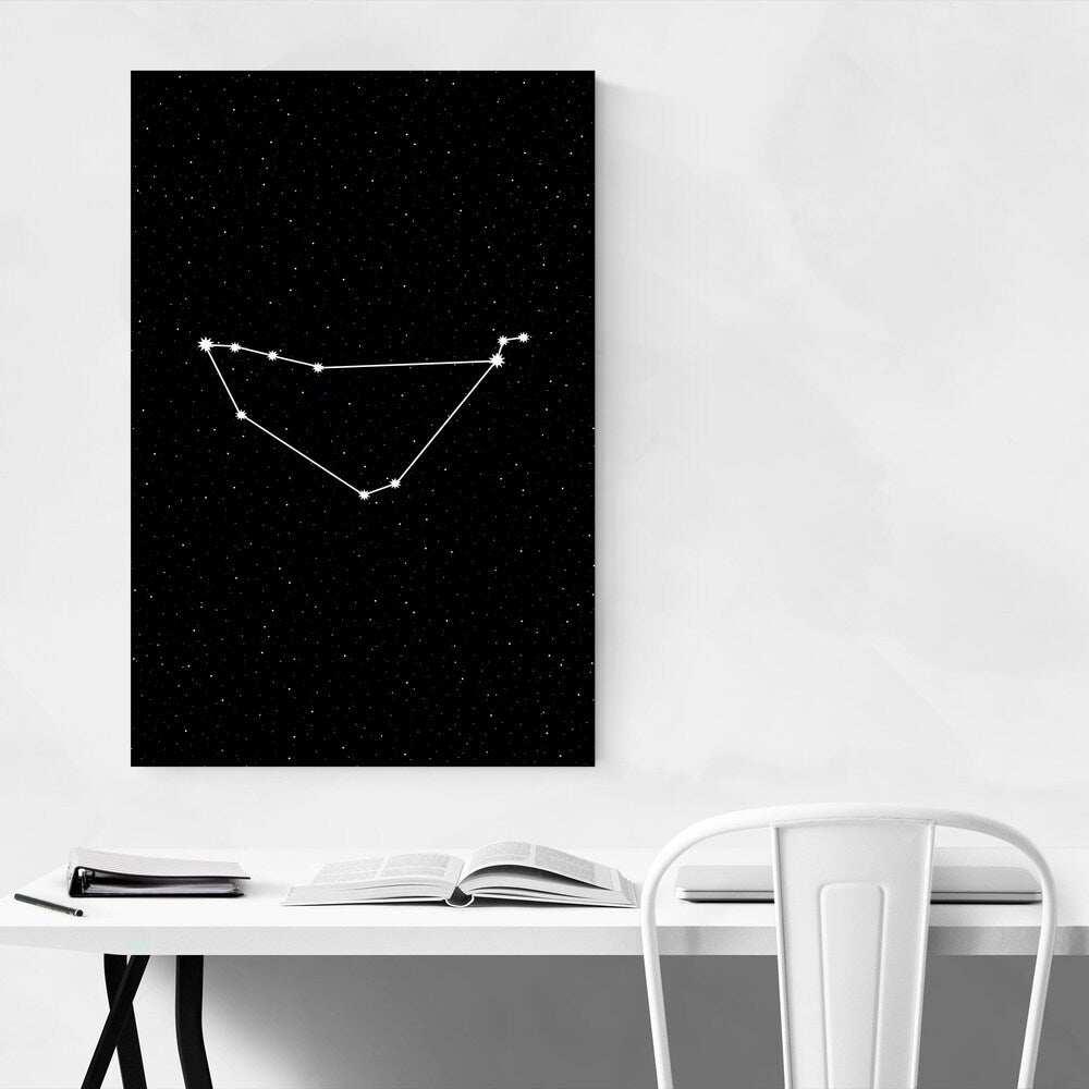 Noir Gallery Night Sky Capricorn Zodiac Canvas Wall Art Print