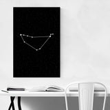 Noir Gallery Night Sky Capricorn Zodiac Canvas Wall Art Print