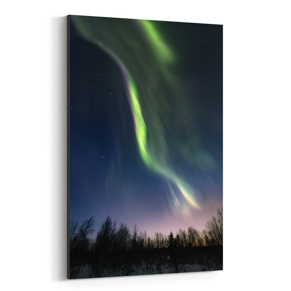 Noir Gallery Northern Lights Lapland Finland Canvas Wall Art Print