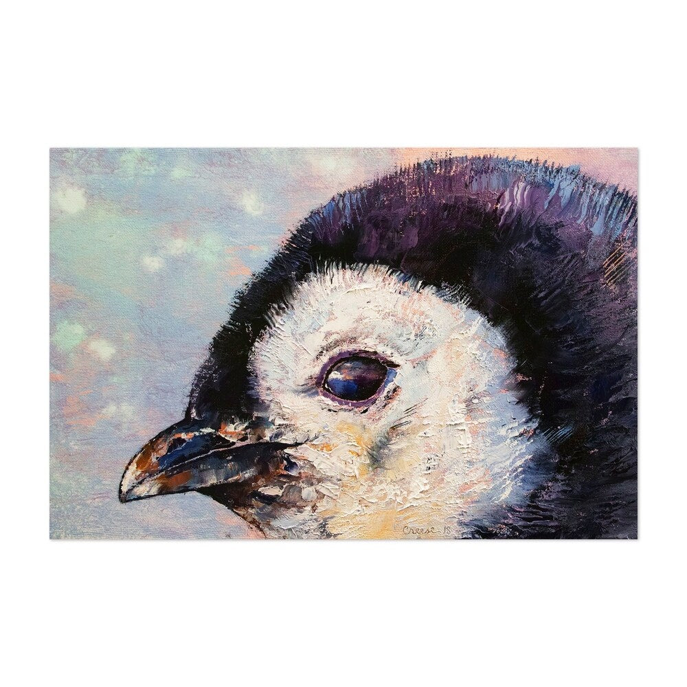 Noir Gallery Penguin Chick Animal Painting Unframed Art Print/Poster