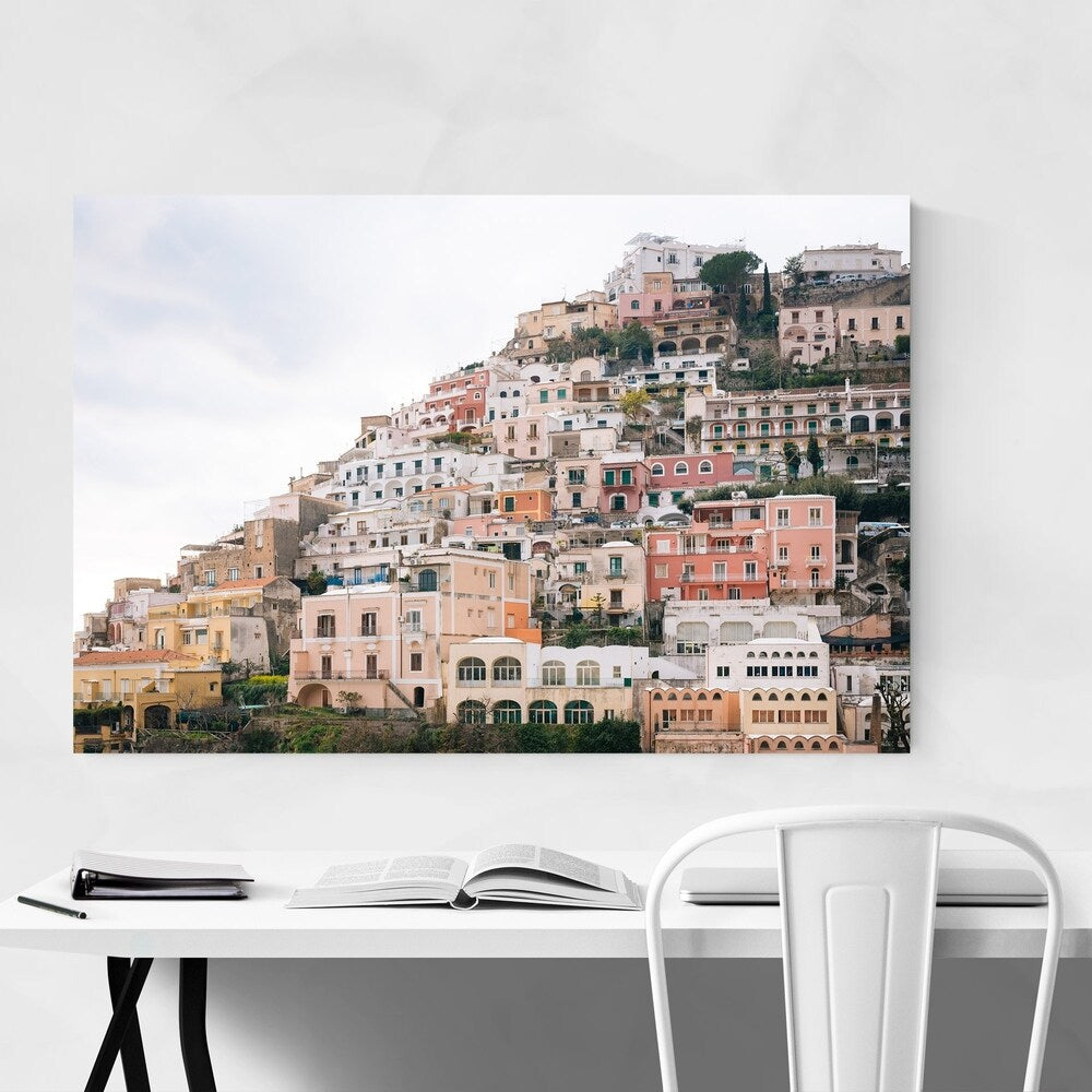 Noir Gallery Positano Italy Amalfi Coast Canvas Wall Art Print