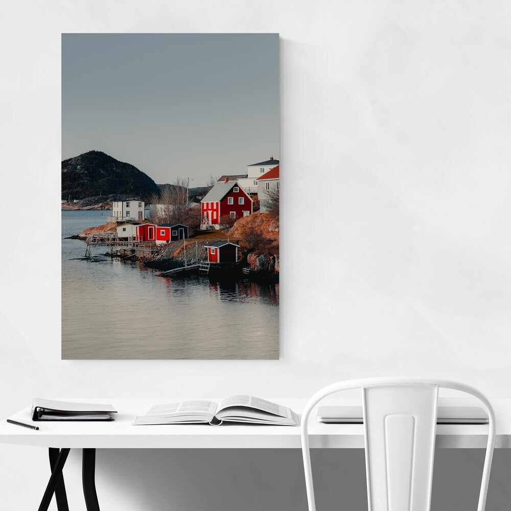 Noir Gallery St. Johns Newfoundland Village Canvas Wall Art Print