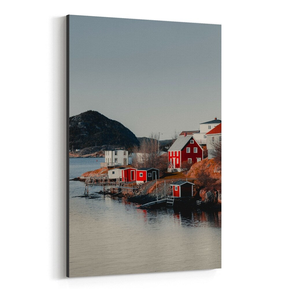 Noir Gallery St. Johns Newfoundland Village Canvas Wall Art Print
