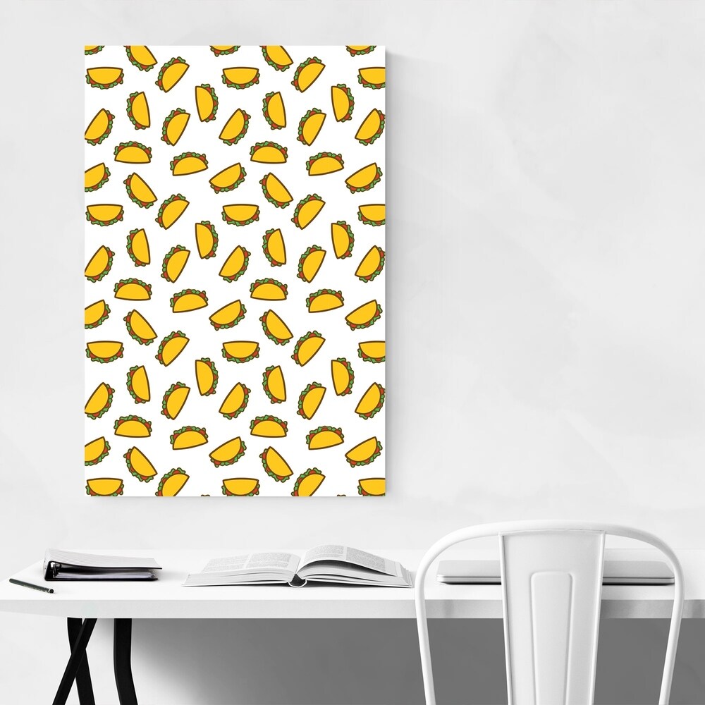 Noir Gallery Taco Food Kitchen Pattern Unframed Art Print/Poster