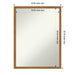 Non-Beveled Wood Bathroom Wall Mirror - Carlisle Blonde Narrow Frame