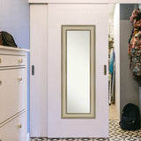 Non-Beveled Full Length On The Door Mirror - Colonial Frame - Colonial Light Gold - Outer Size: 20 x 54 in