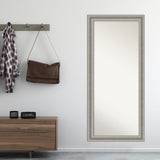 Non-Beveled Wood Full Length Floor Leaner Mirror - Parlor Frame - Glass Size 24 x 60