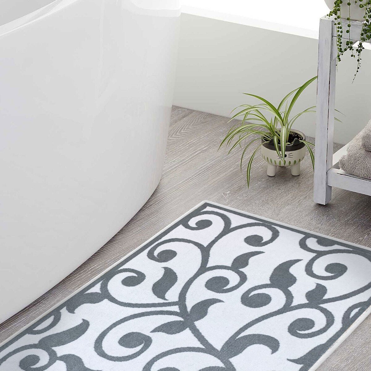 Non Skid Washable Kitchen Runner Rugs Set of 2 - Area Rugs for Kitchen, Laundry Room - Set of 2