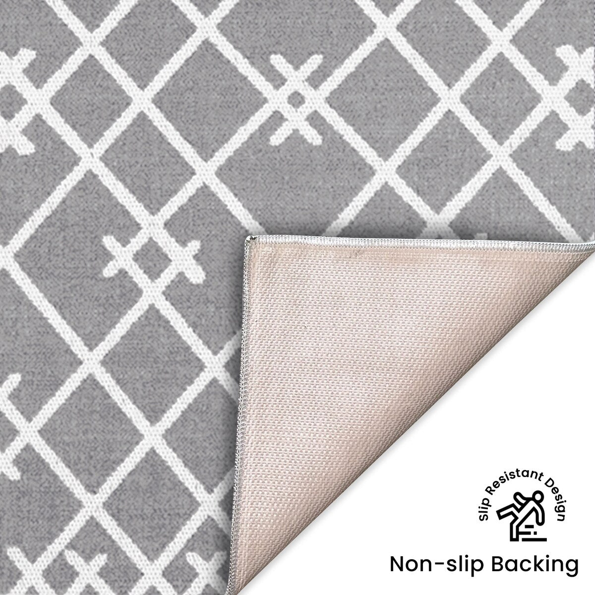 Non Skid Washable Kitchen Runner Rugs Set of 2 - Area Rugs for Kitchen, Laundry Room - Set of 2