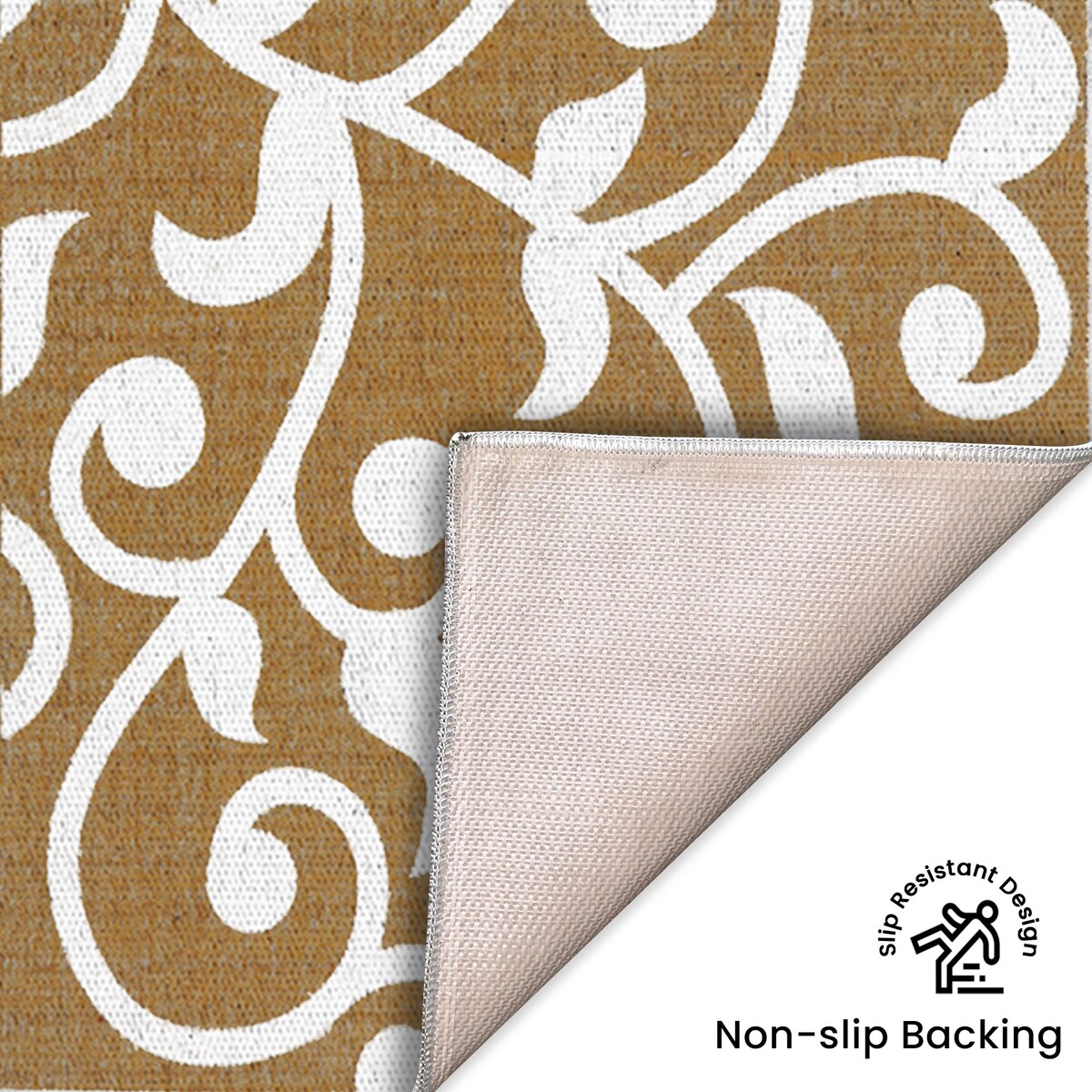 Non Skid Washable Kitchen Runner Rugs Set of 2 - Area Rugs for Kitchen, Laundry Room - Set of 2