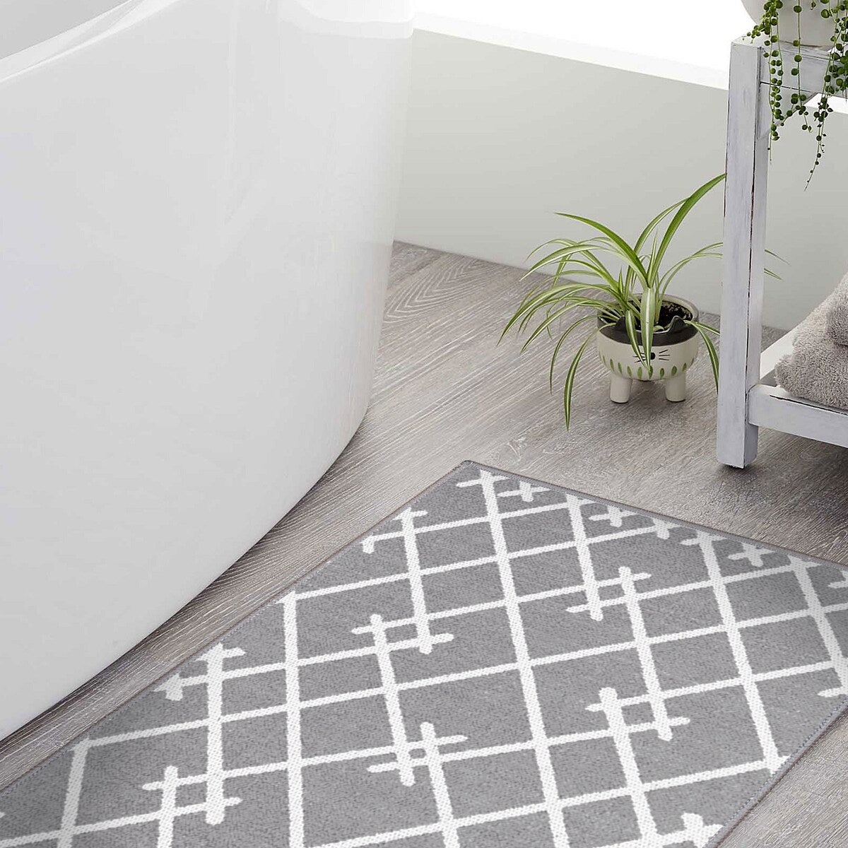 Non Skid Washable Kitchen Runner Rugs Set of 2 - Area Rugs for Kitchen, Laundry Room - Set of 2