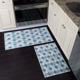 Non-skid Washable Kitchen Runner Rugs (Set of 2) - Set of 44 x 24 and 31.5 x 20 Inches