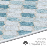 Non-skid Washable Kitchen Runner Rugs (Set of 2) - Set of 44 x 24 and 31.5 x 20 Inches