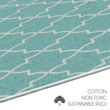 Non-skid Washable Kitchen Runner Rugs (Set of 2) - Set of 44 x 24 and 31.5 x 20 Inches