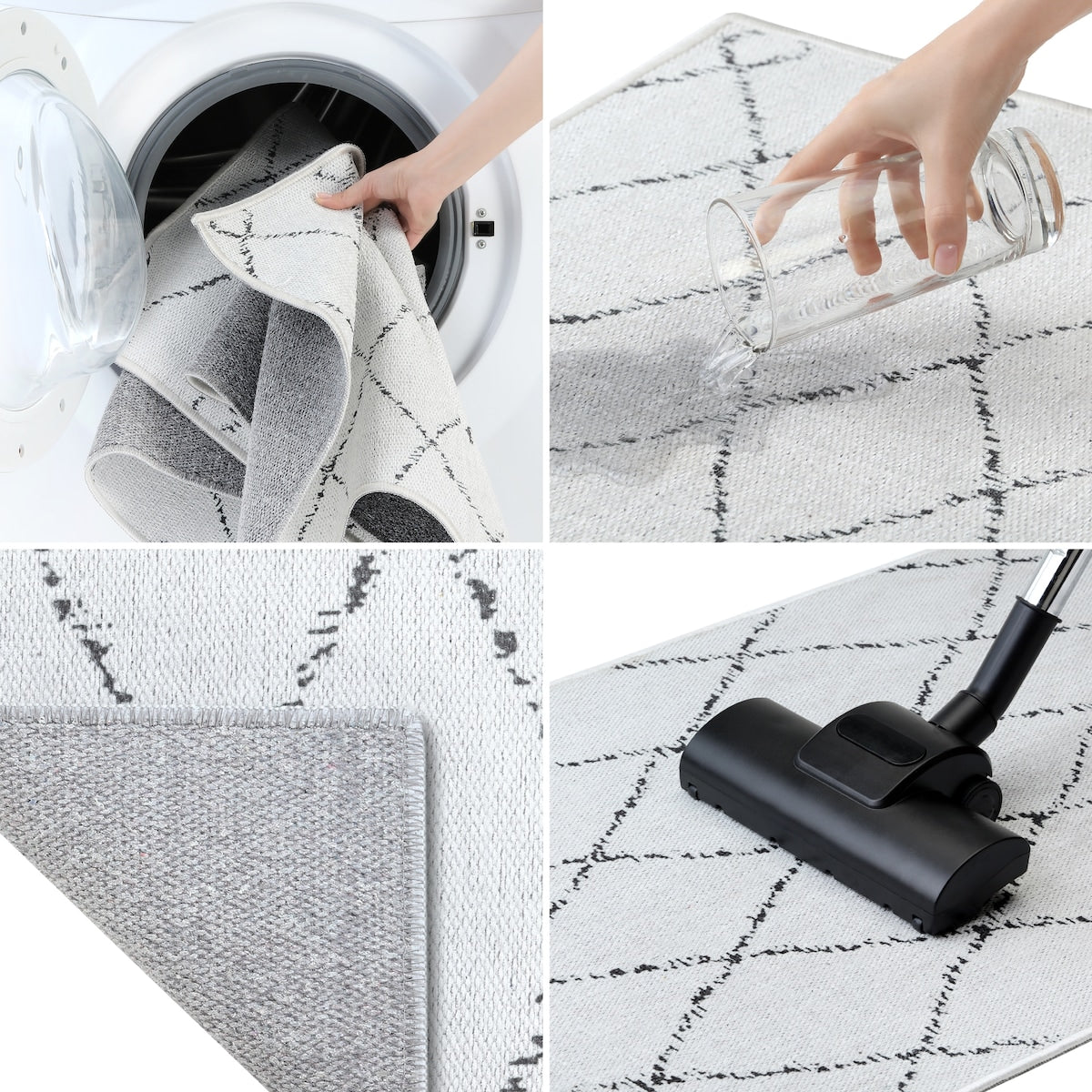 Non-skid Washable Kitchen Runner Rugs (Set of 2) - Set of 44 x 24 and 31.5 x 20 Inches