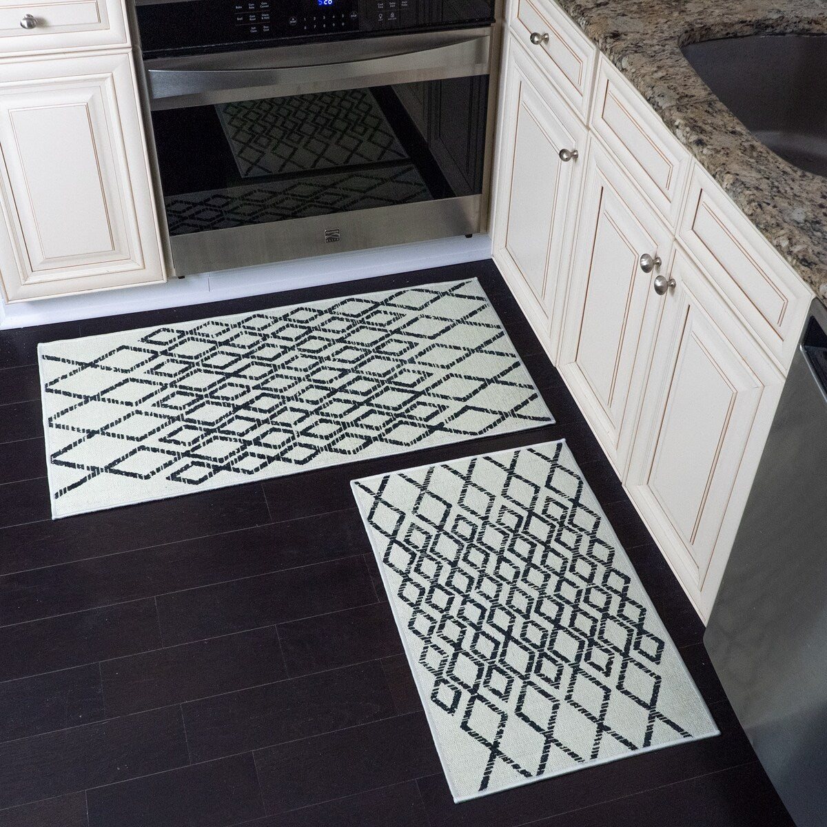 Sussexhome Non Skid Washable Kitchen Runner Rugs Set of 2 - Set of 44 x 24 and 31.5 x 20 Inches