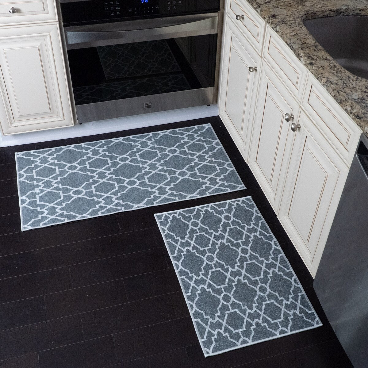 Sussexhome Non Skid Washable Kitchen Runner Rugs Set of 2 - Set of 44 x 24 and 31.5 x 20 Inches