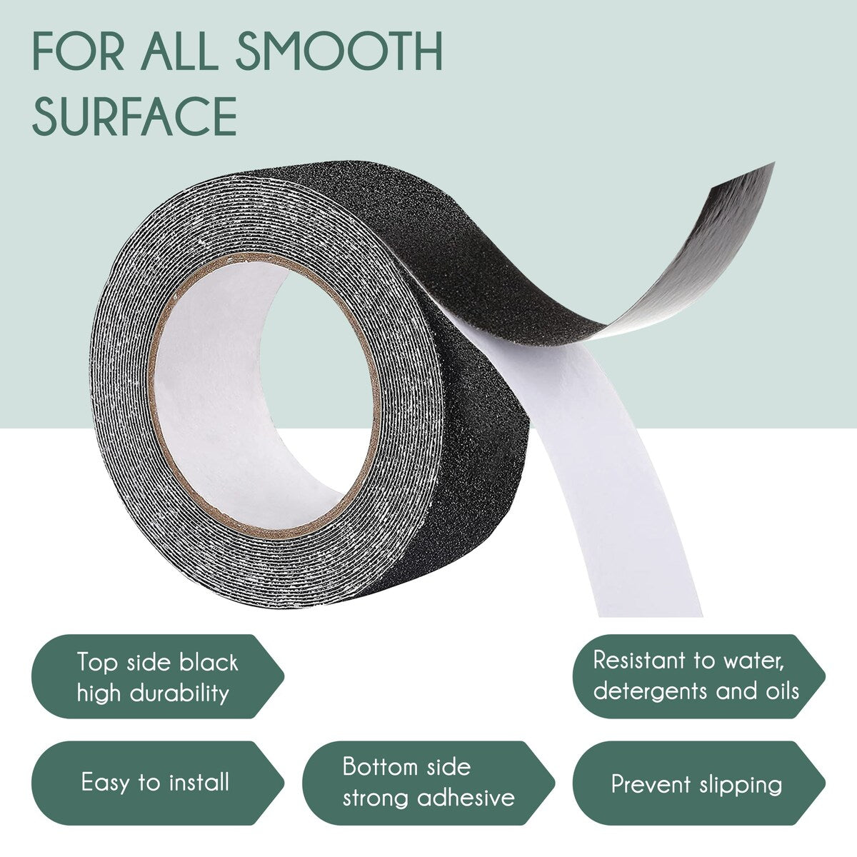 Non-Slip Grip Tape - Waterproof Non-Skid Adhesive Tape For Stairs, - Heavy Duty PEVA Safety Anti Slip Tape