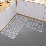 Non-skid Washable Kitchen Runner Rugs (Set of 2) - Set of 44 x 24 and 31.5 x 20 Inches
