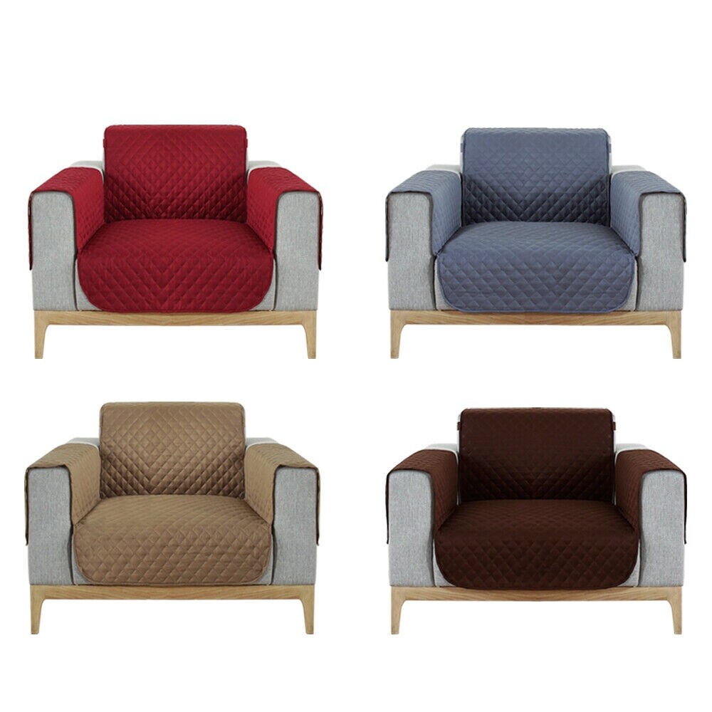 Non-slip Reversible Quilted Armchair Cover