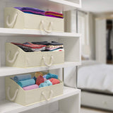 Non-woven Fabric Trapezoid Storgae Box with Cotton Rope - (3 Pack)