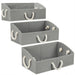 Non-woven Fabric Trapezoid Storgae Box with Cotton Rope - (3 Pack)