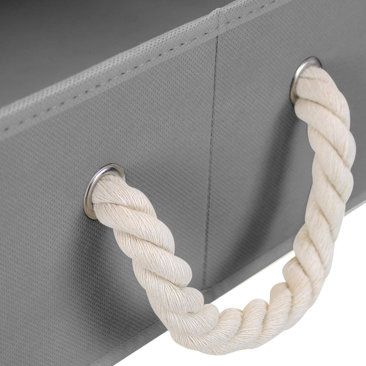 Non-woven Fabric Trapezoid Storgae Box with Cotton Rope - (3 Pack)