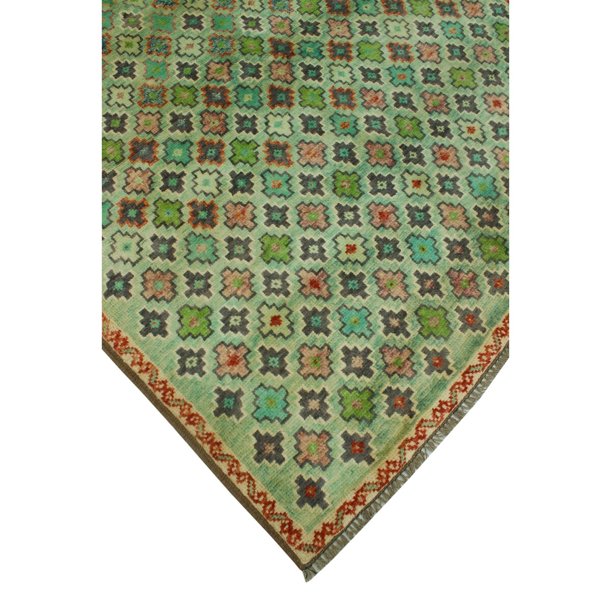 Noori Rug Balochi Ariella Lt. Green/Purple Rug - 4'10" x 6'5"