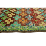 Noori Rug Balochi Brett Burgundy/Lt. Blue Rug - 3'3" x 4'10"
